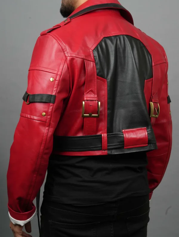Handmade Guilty Gear Strive Inspired Cosplay Leather Jacket | Sol Badguy Costume Jacket