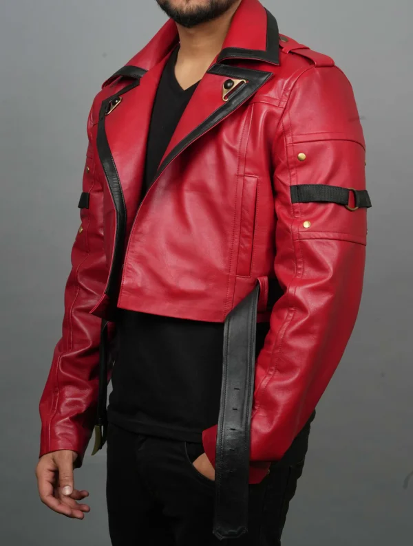 Handmade Guilty Gear Strive Inspired Cosplay Leather Jacket | Sol Badguy Costume Jacket