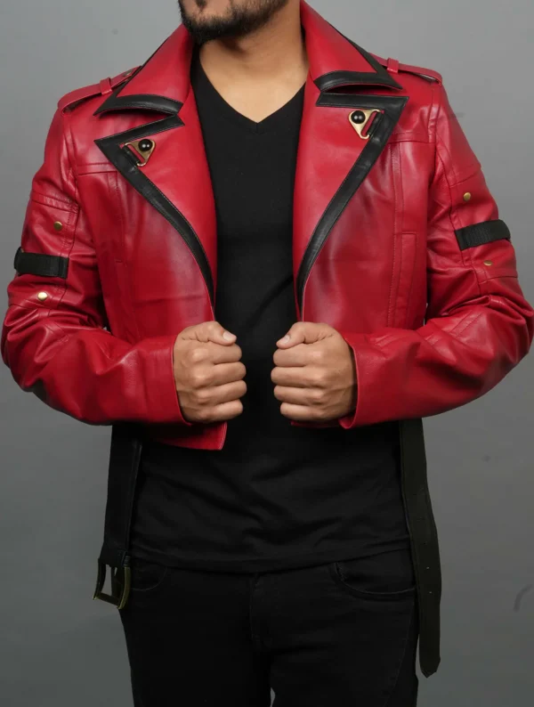Handmade Guilty Gear Strive Inspired Cosplay Leather Jacket | Sol Badguy Costume Jacket