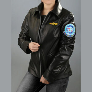 Kelly Mcgillis Top Flight Leather Jacket
