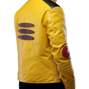 Mens Detective Costume Yellow Leather Jacket