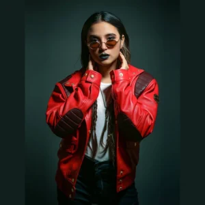 Handmade Womens Red Capsule Kaneda Leather Jacket