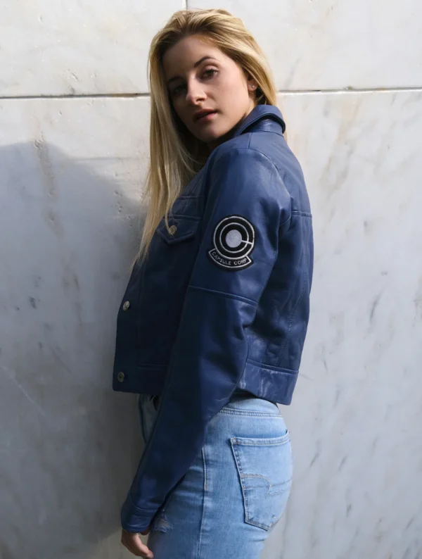 Womens Capsule Corp Future Trunks Leather Jacket