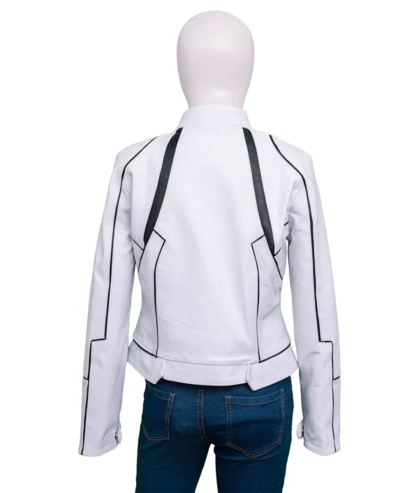 Women’s Space X White Leather Jacket