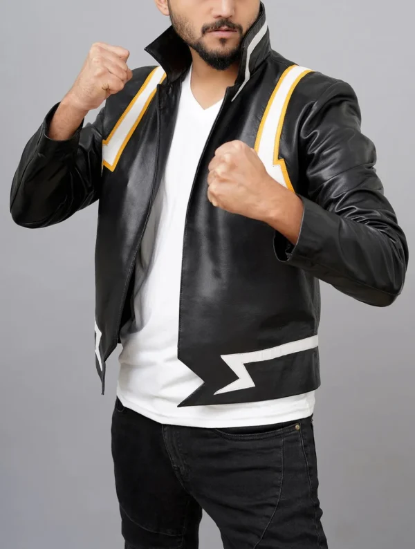 Handmade Denki Cosplay Costume Leather Jacket