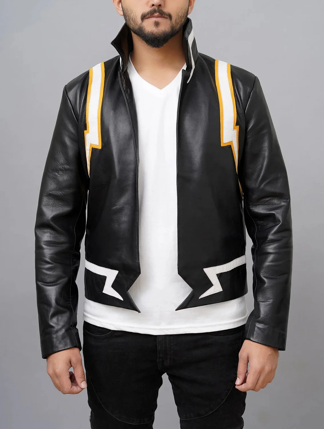 Handmade Denki Cosplay Costume Leather Jacket