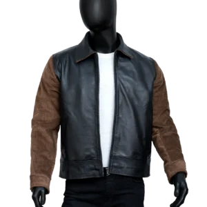 Men’s Black Genuine Leather Bomber Jacket