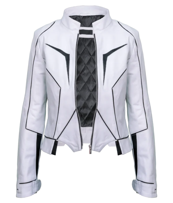 Women’s Space X White Leather Jacket