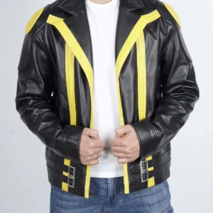 Mens Poke Spark Yellow Team Leader Jacket Anime Costume Cosplay Outfit