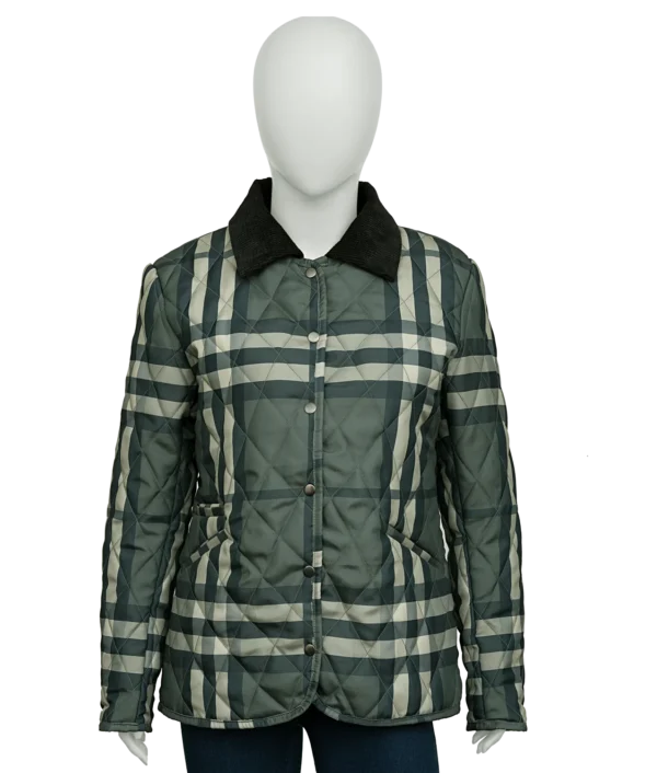 Women’s Quilted Green Checked Jacket
