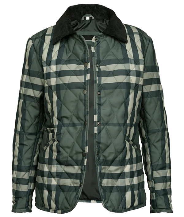 Women’s Quilted Green Checked Jacket