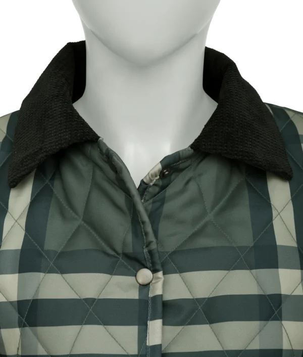 Women’s Quilted Green Checked Jacket