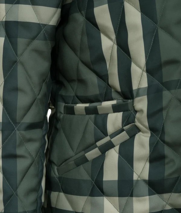 Women’s Quilted Green Checked Jacket