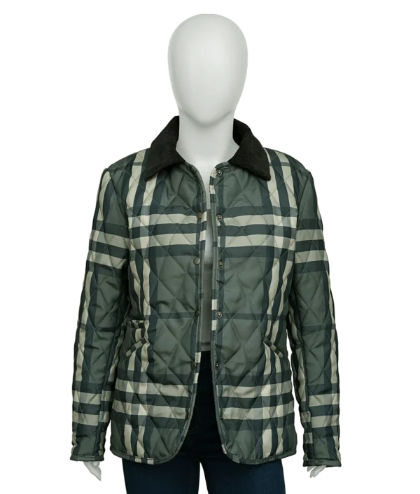 Women’s Quilted Green Checked Jacket
