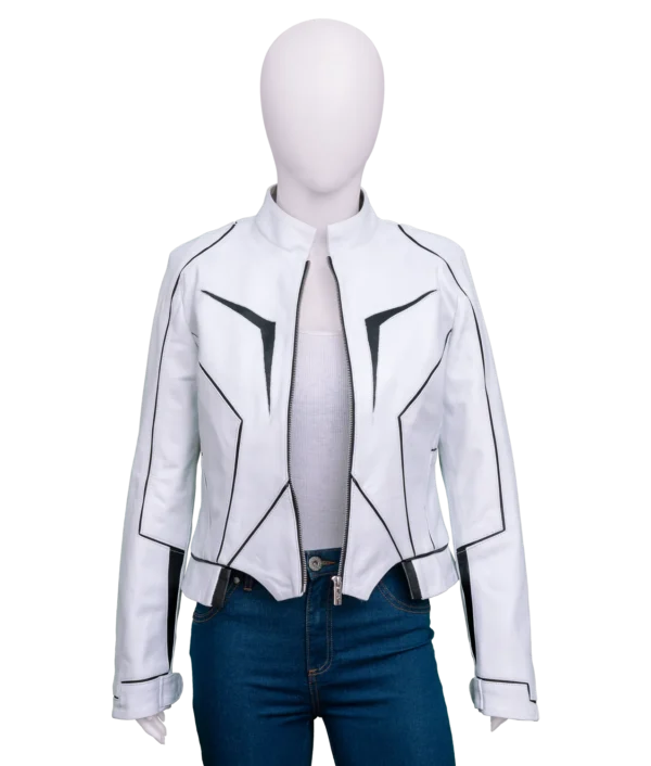 Women’s Space X White Leather Jacket