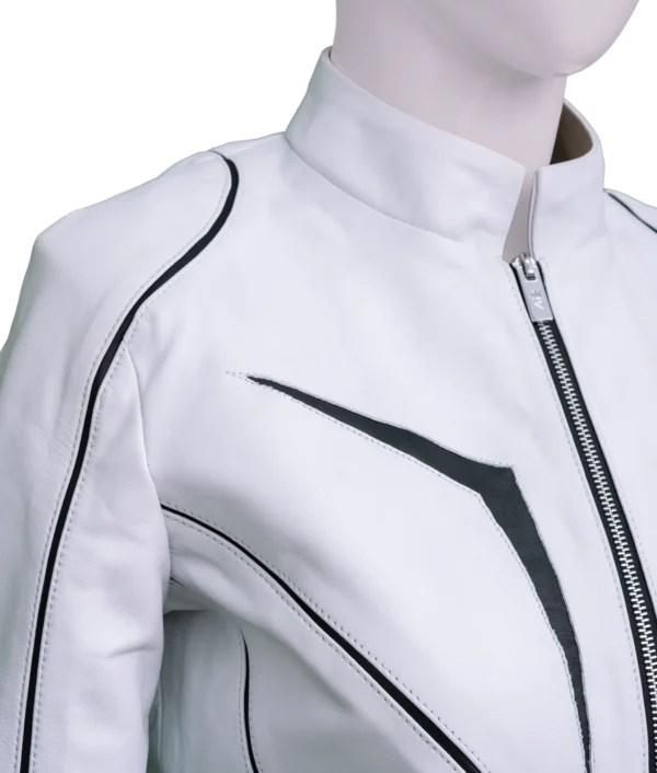 Women’s Space X White Leather Jacket