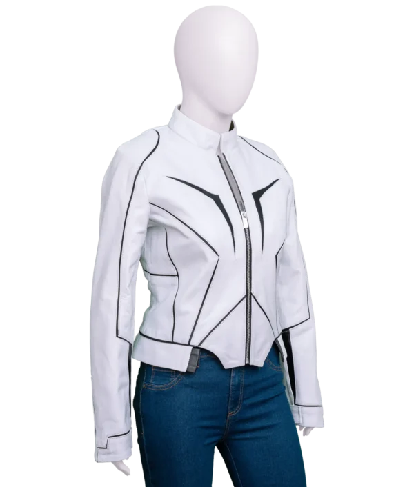 Women’s Space X White Leather Jacket