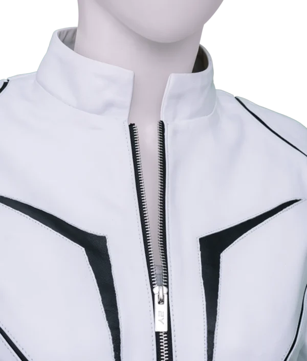 Women’s Space X White Leather Jacket