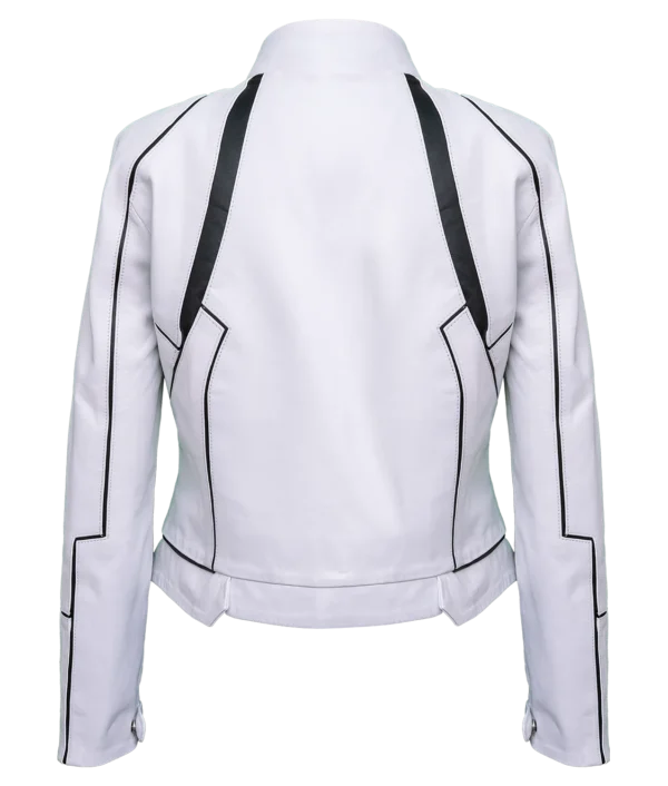 Women’s Space X White Leather Jacket