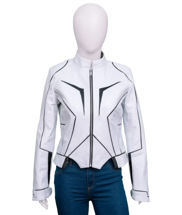 Women’s Space X White Leather Jacket