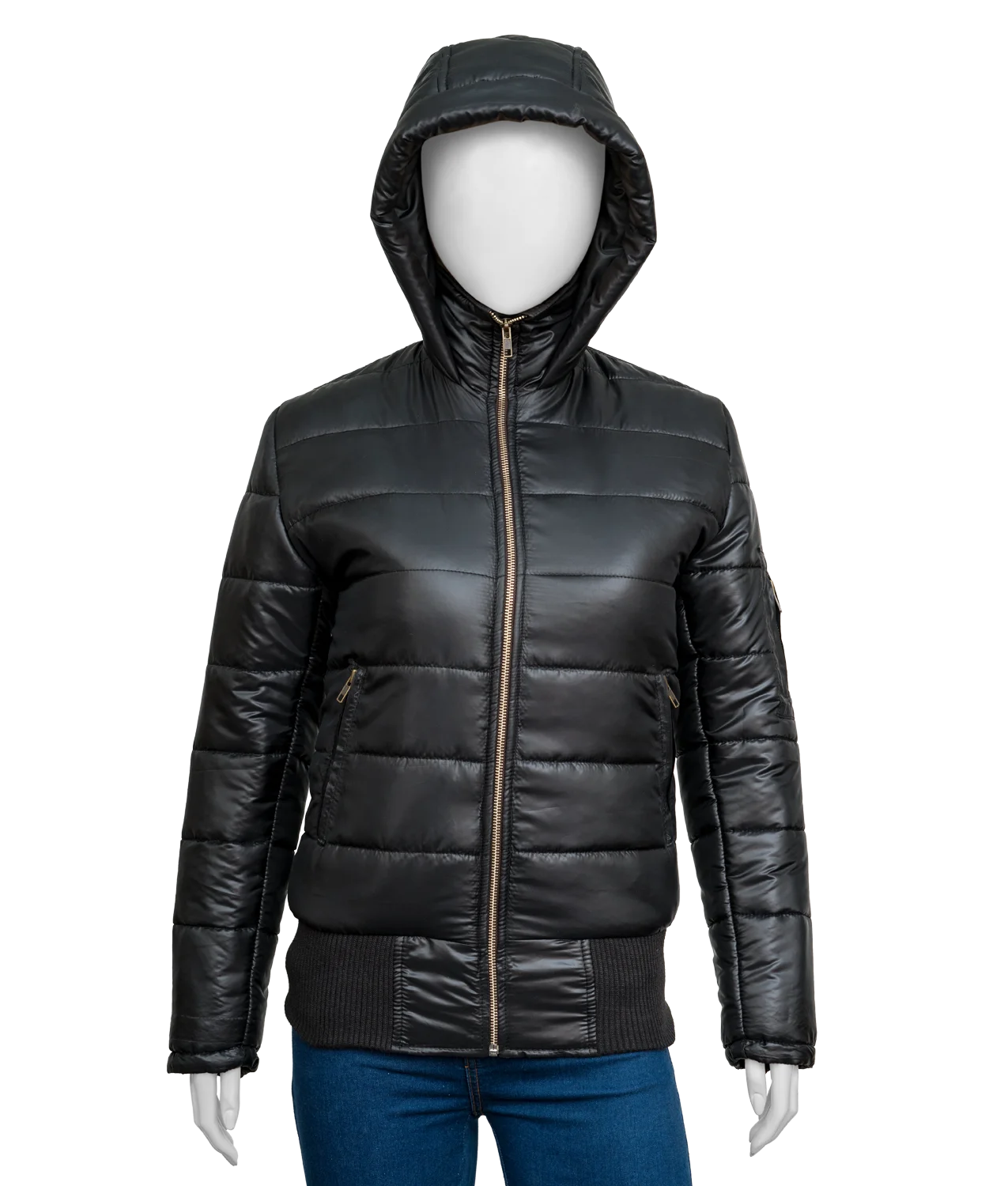 Women’s Stylish Black Puffer Jacket