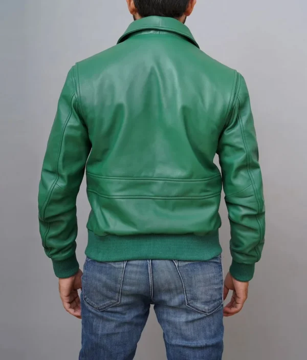 American Forces G1 Flight Green Bomber Leather Jacket