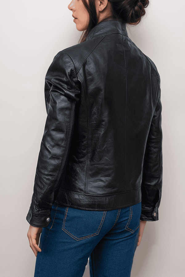 Sleek Black Leather Jacket for Effortless Style
