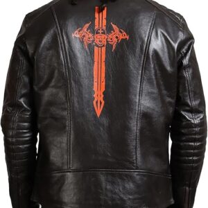 Sword Men’s Dark Brown Real Leather Jacket