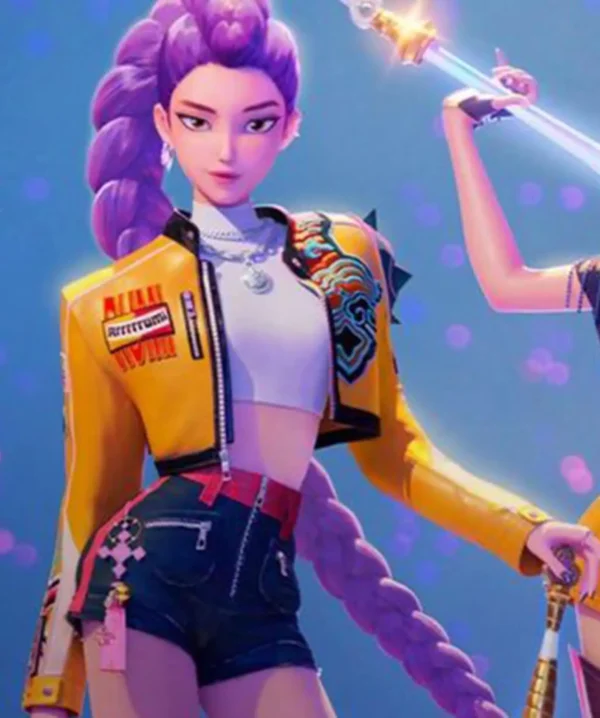Arden Cho KPop Demon Hunters Rumi Leather Jacket Cosplay Costume