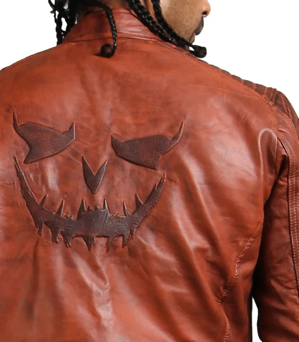 Scarecrow Men Brown Cafe Racer Vintage Leather Jacket