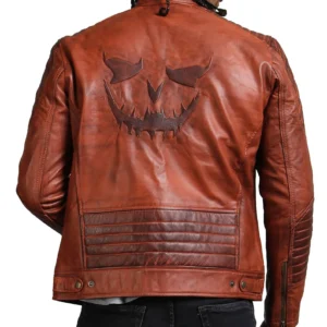 Scarecrow Men Brown Cafe Racer Vintage Leather Jacket