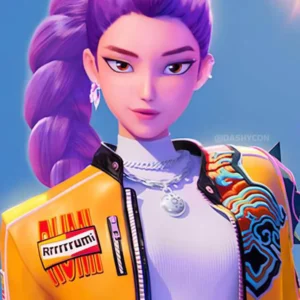 Arden Cho KPop Demon Hunters Rumi Leather Jacket Cosplay Costume
