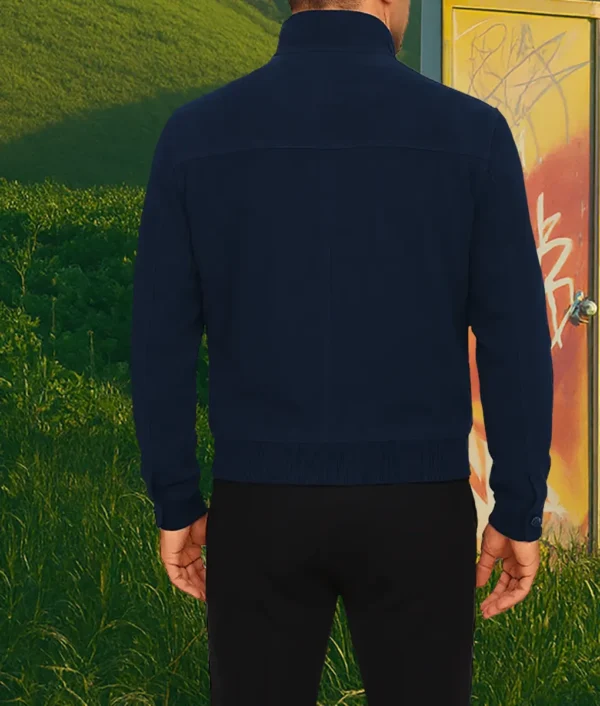 A Big Bold Beautiful Journey Colin Farrell Blue Suede Jacket