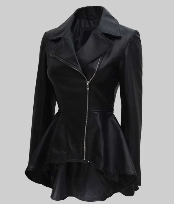 Olivia Women’s Black Leather Jacket