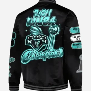 Liberty Championship Parade Sabrina Ionescu Black Varsity Jacket