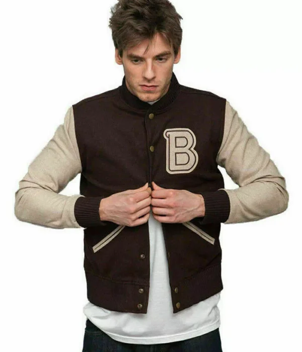 Payday 2 Hotline Miami Brown Bomber Varsity Jacket