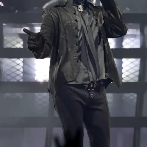 Swedish rock band Ghost Tobias Forge Black Leather Jacket