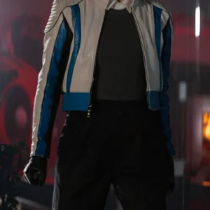 Tron Ares Greta Lee Cafe Racer Jacket