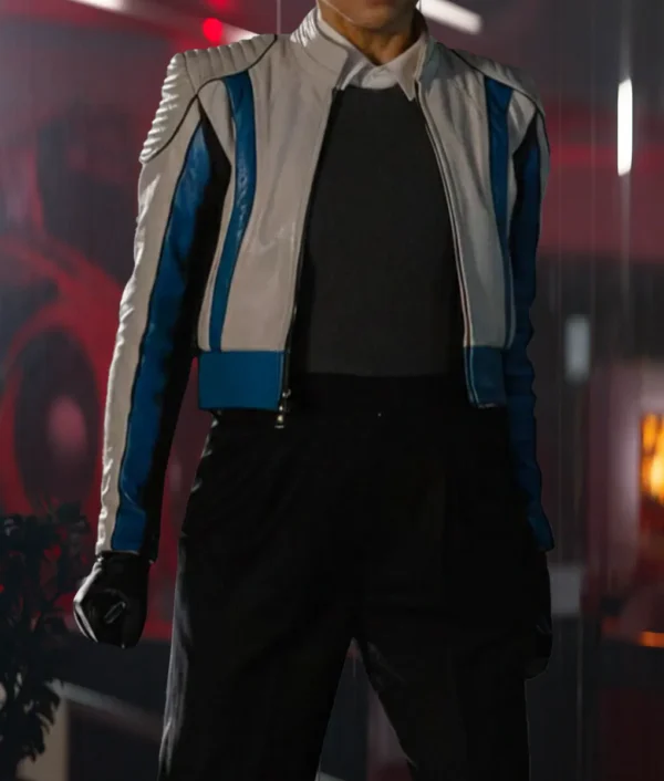 Tron Ares Greta Lee Cafe Racer Jacket
