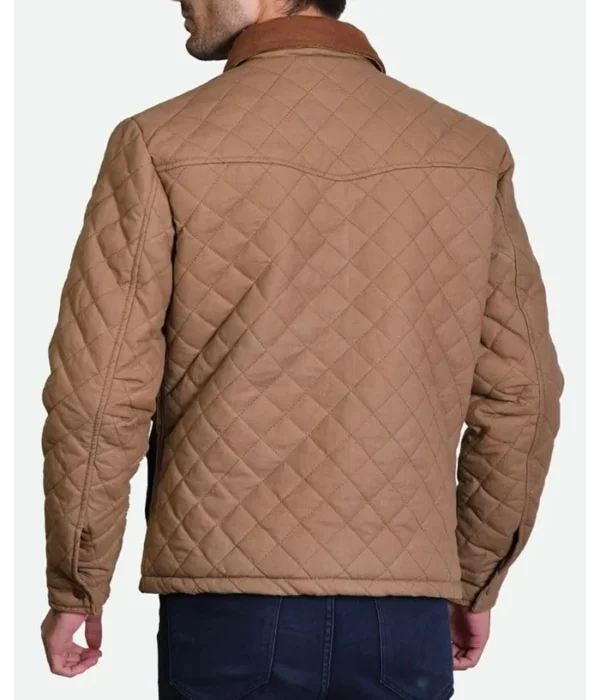 Yellowstone John Dutton Cowboy Brown Quilted Kevin Costner Jacket