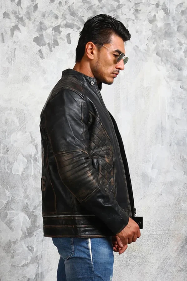 Men's Biker Skull Leather Jacket