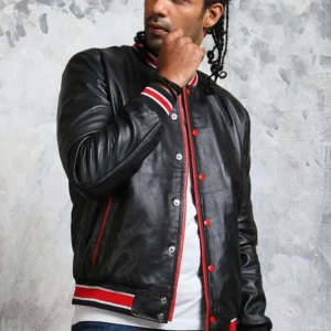 Men’s Black and Red Bomber Jacket