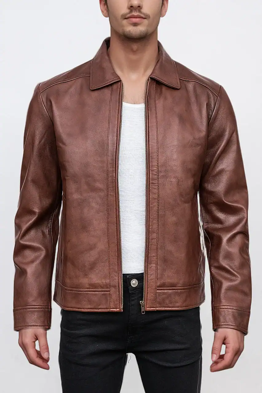 Ember Brown Leather Jacket