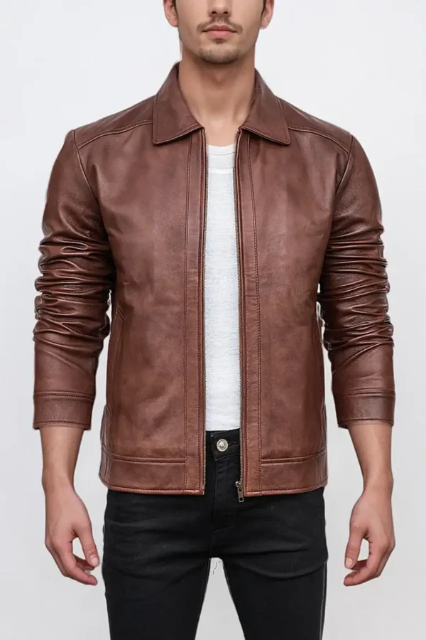 Ember Brown Leather Jacket
