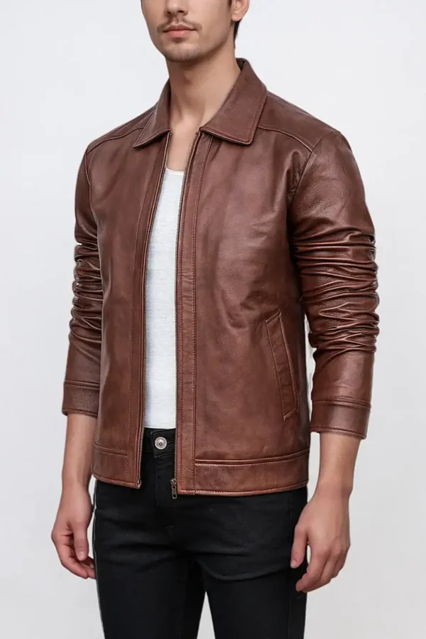 Ember Brown Leather Jacket