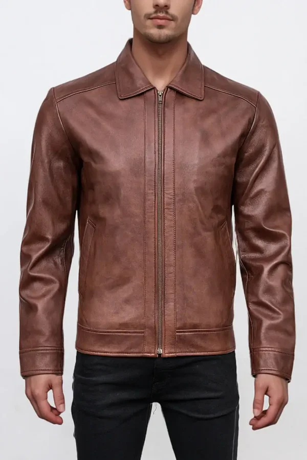 Ember Brown Leather Jacket