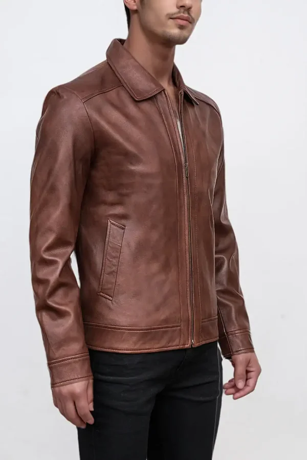 Ember Brown Leather Jacket