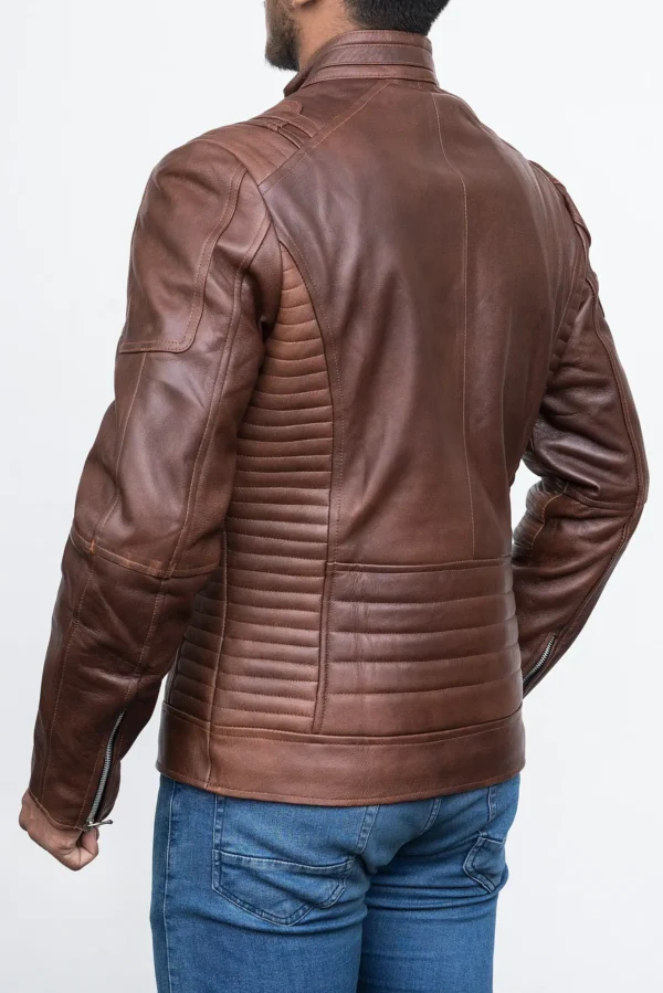 Men Vintage Distressed Leather Jacket