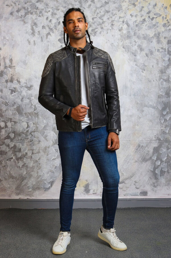 Skull and Crossbones Leather Motorcycle Jacket