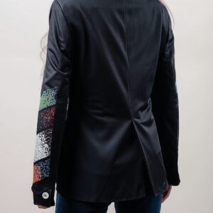 Women’s Picasso Multicolor Sequin Patchwork Black Blazer